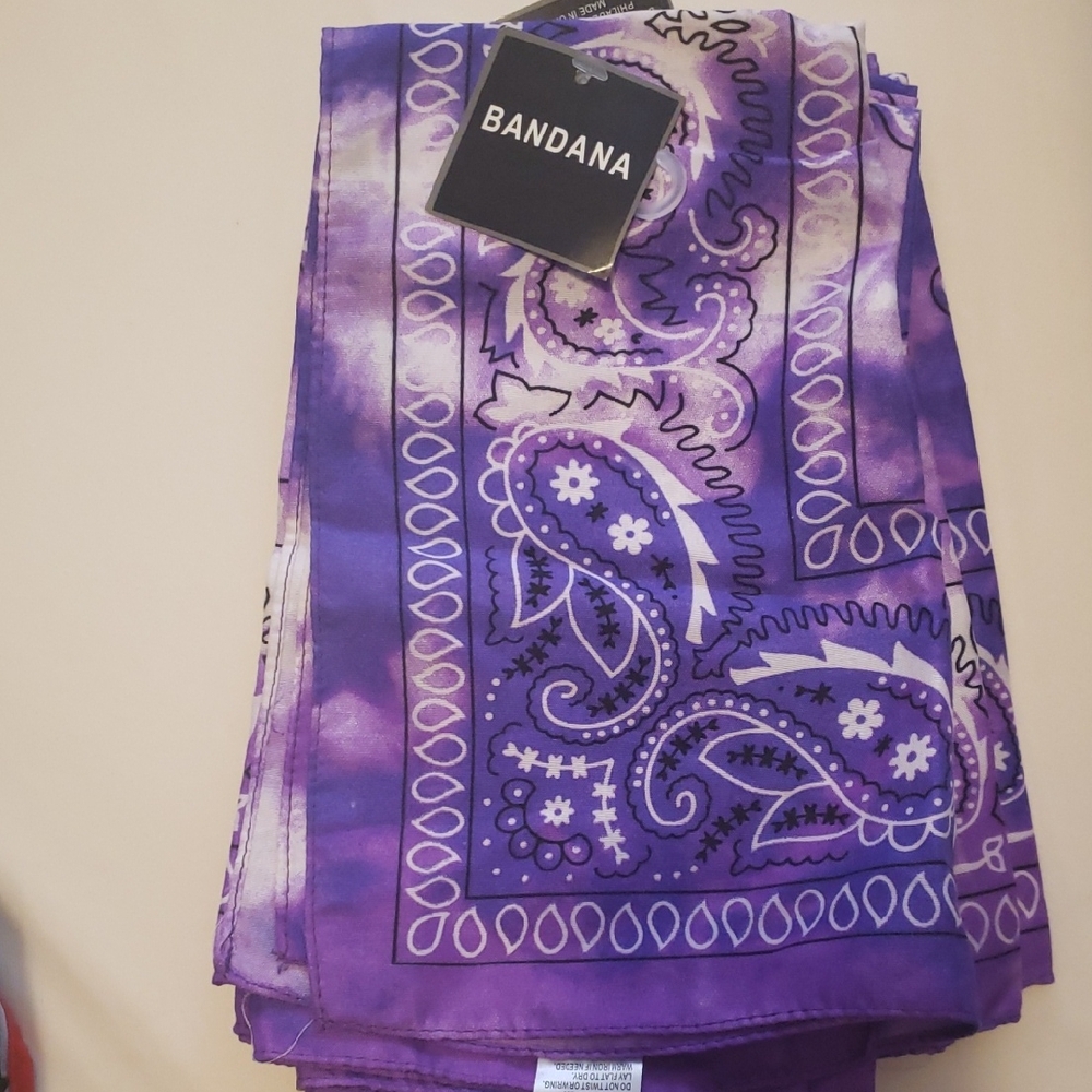 Purple Paisley Bandana (This Is For 5)